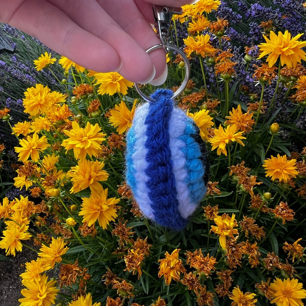 3/$20 Hand Crocheted Evil Eye Keychain! - Picture 4 of 5